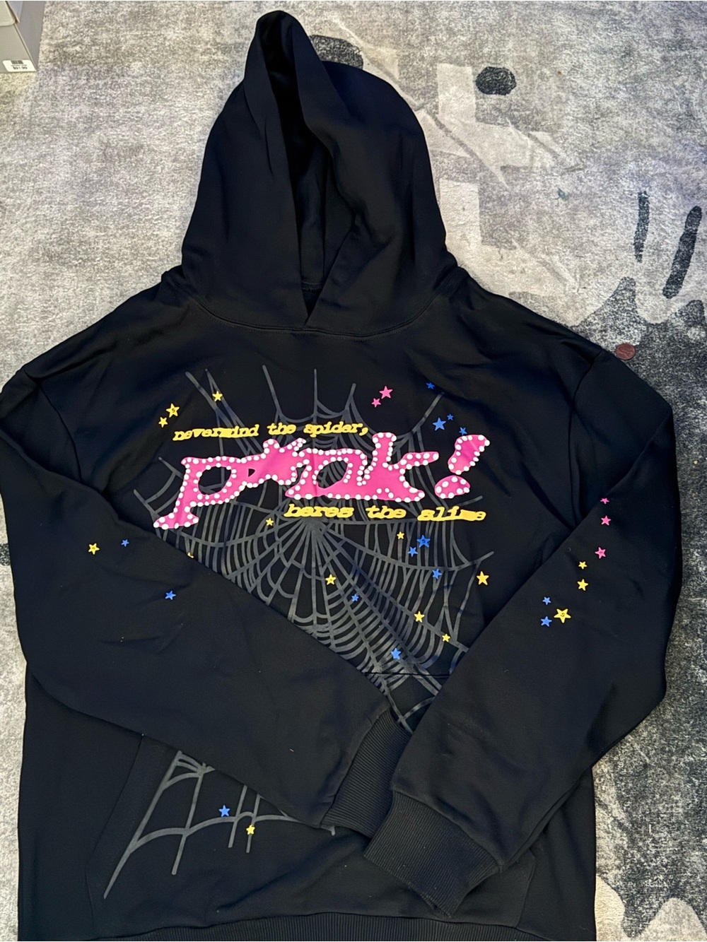Sp5der p*nk! Spider web hoodie size small (best offer)